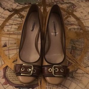 BOGO Tan and brown  4" Buckle Heels